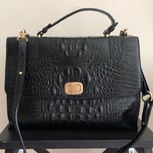 Black Brahmin satchel w/ removable strap